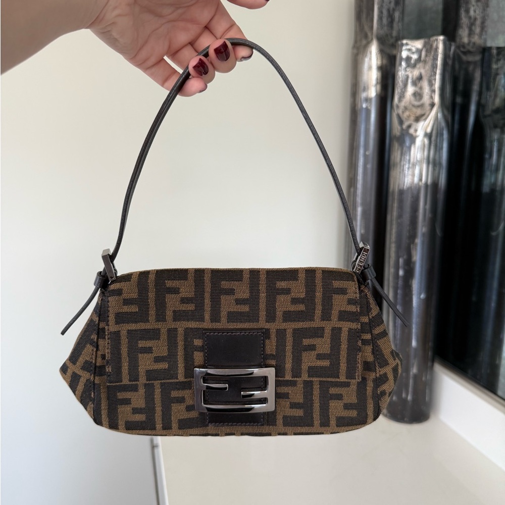 Fendi Brown Zucca Shoulder Bag